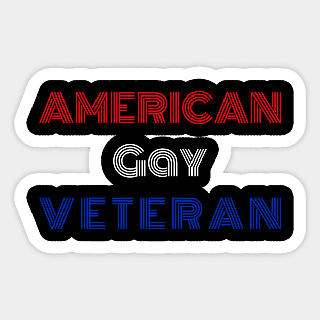 American Gay veteran Sticker by FirstClassQueen